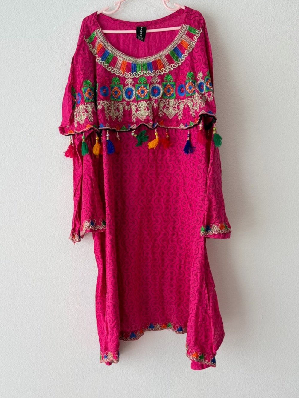 Fatima Garments Pink Embroidered Kurti Lightweight | GIRLS SIZING